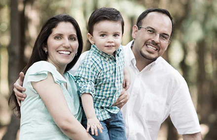 Family smiling