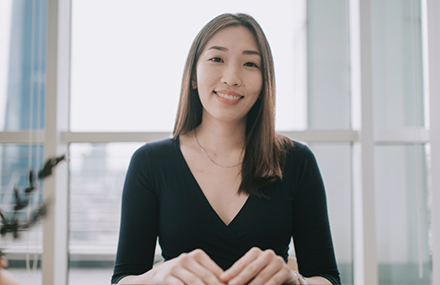 Young woman smiling